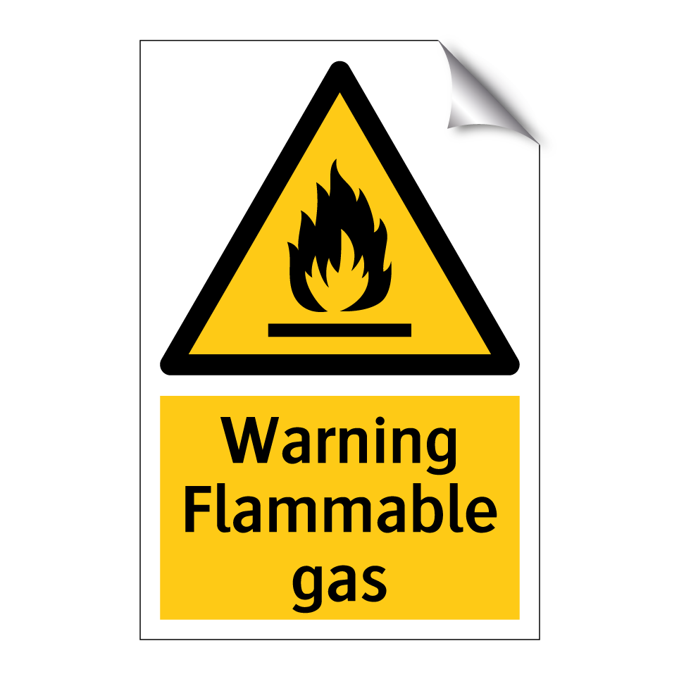 Warning Flammable gas