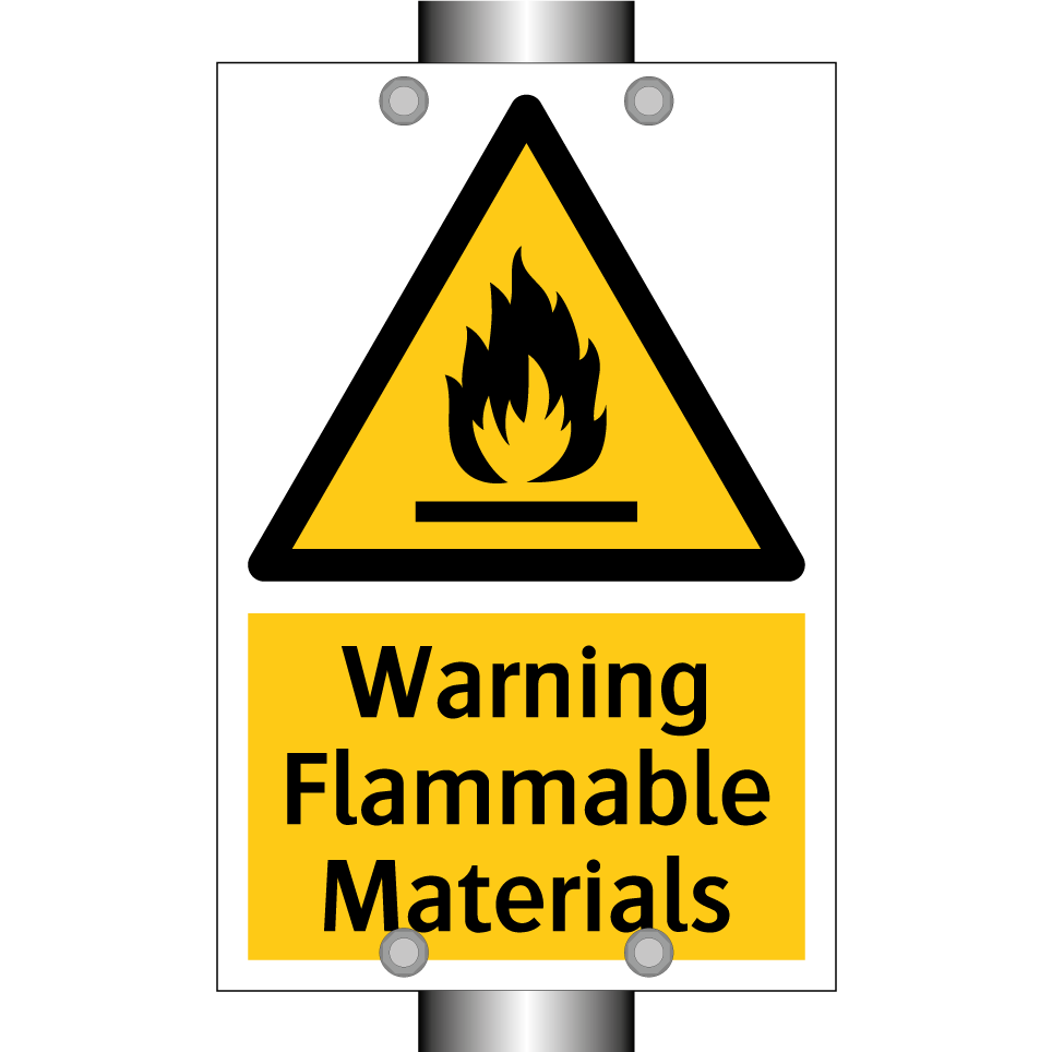 Warning Flammable Materials
