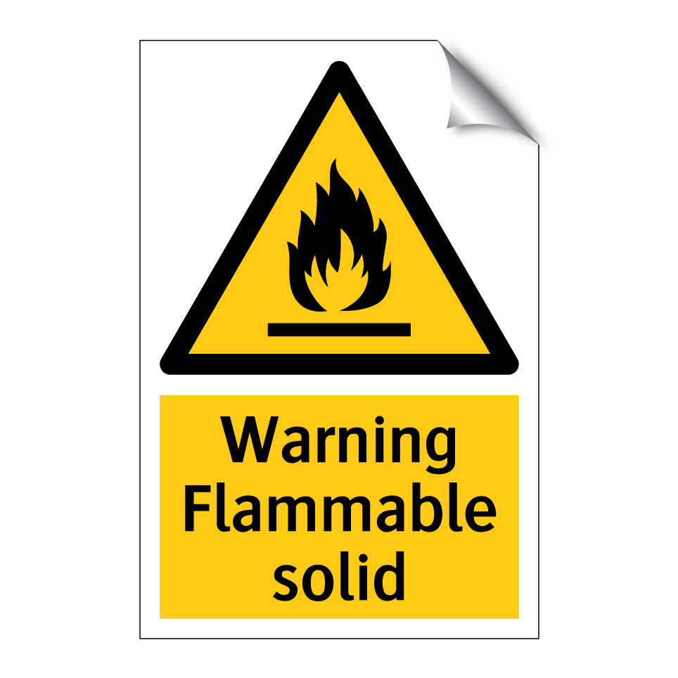 Warning Flammable solid