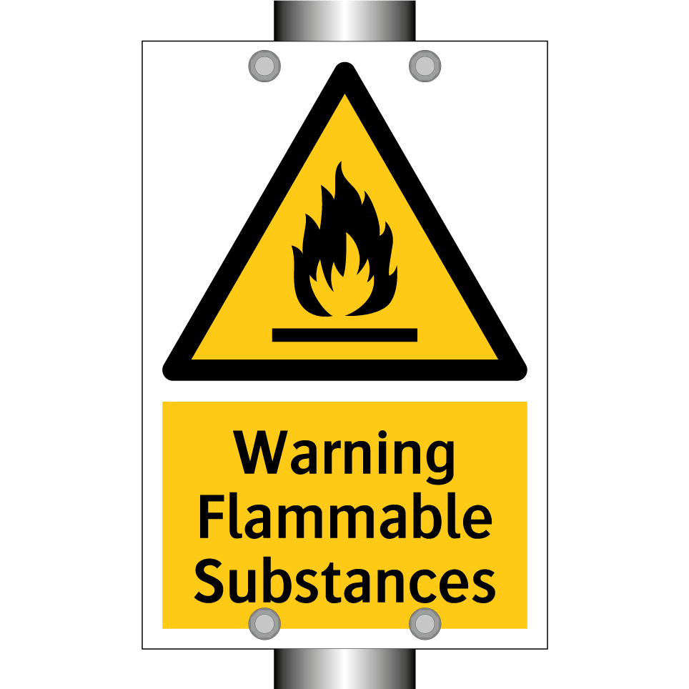 Warning Flammable Substances