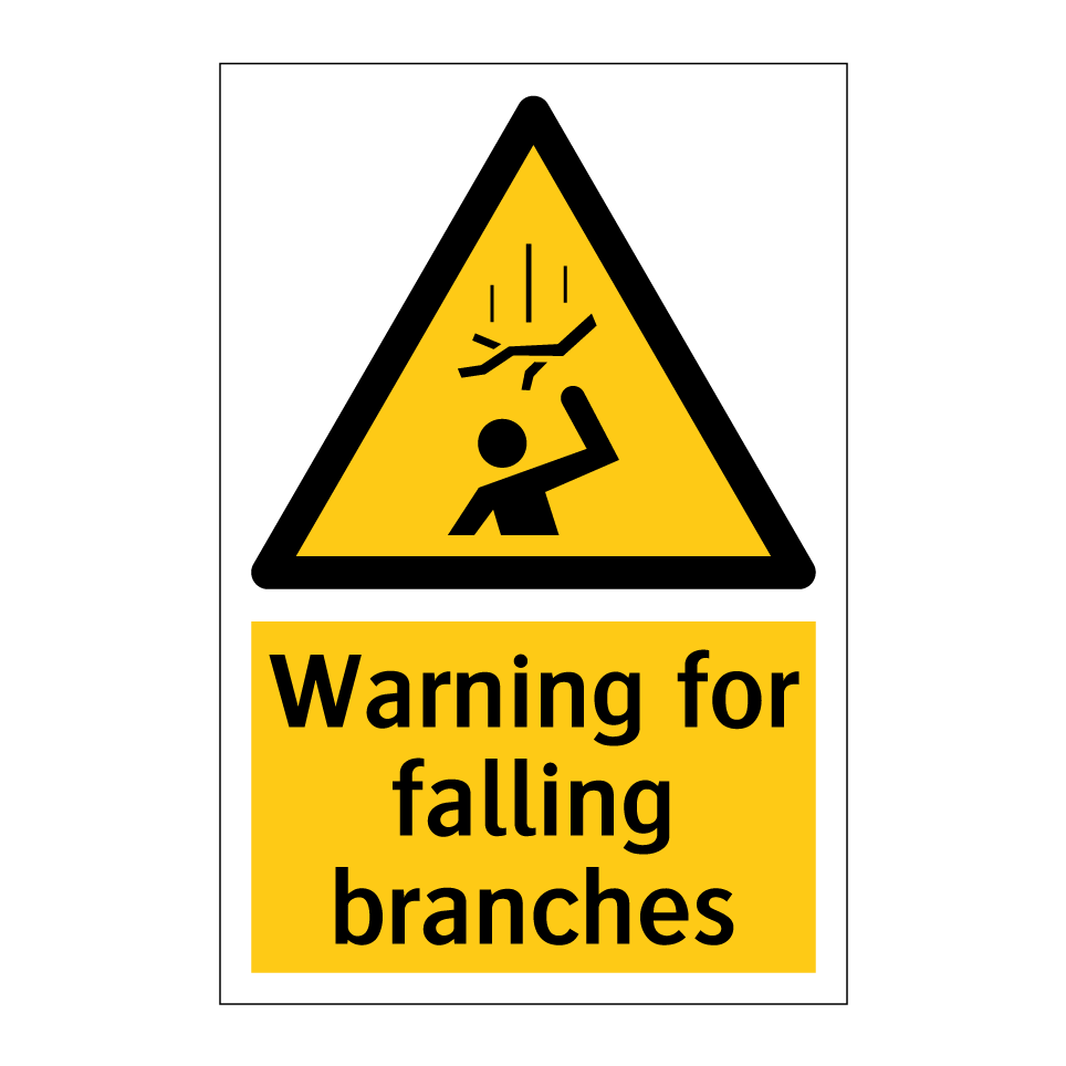 Warning for falling branches