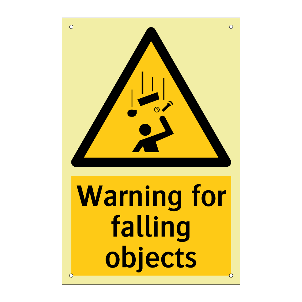 Warning for falling objects