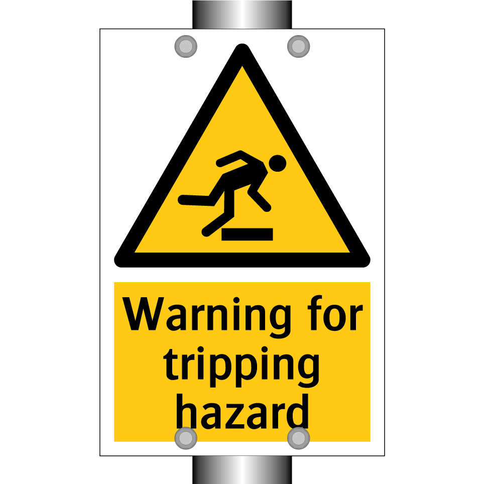 Warning for tripping hazard