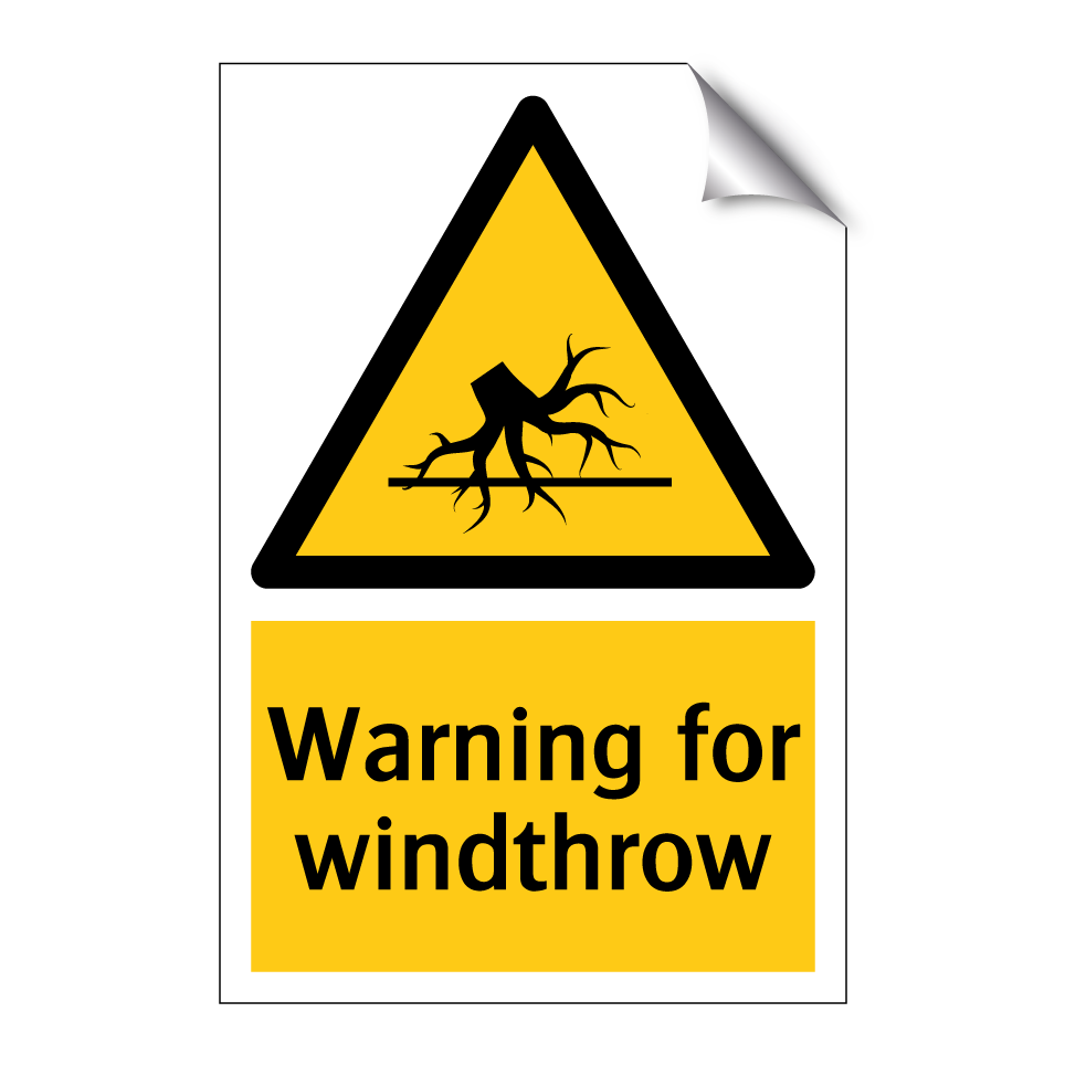 Warning for windthrow