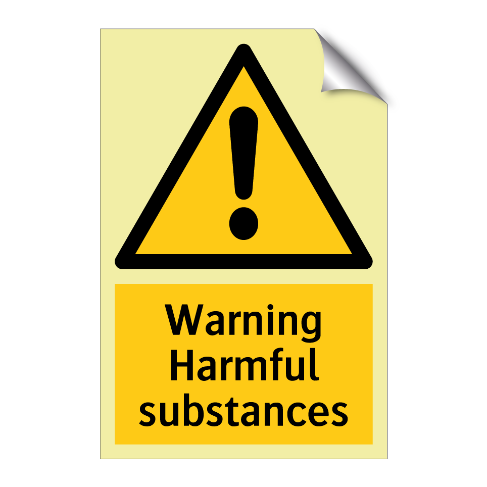 Warning Harmful substances