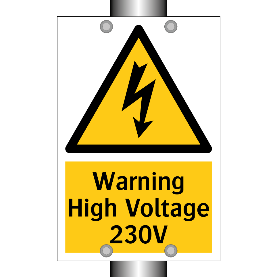 Warning High Voltage 230V