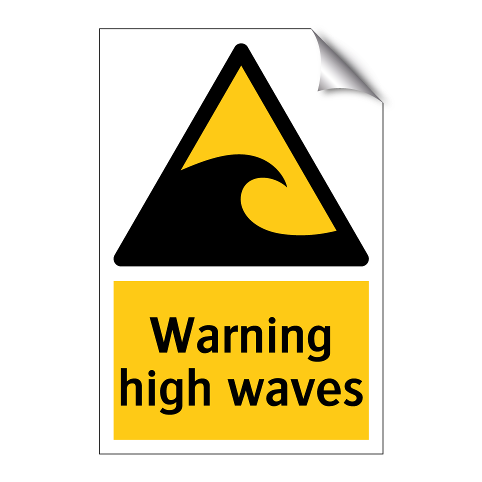 Warning high waves