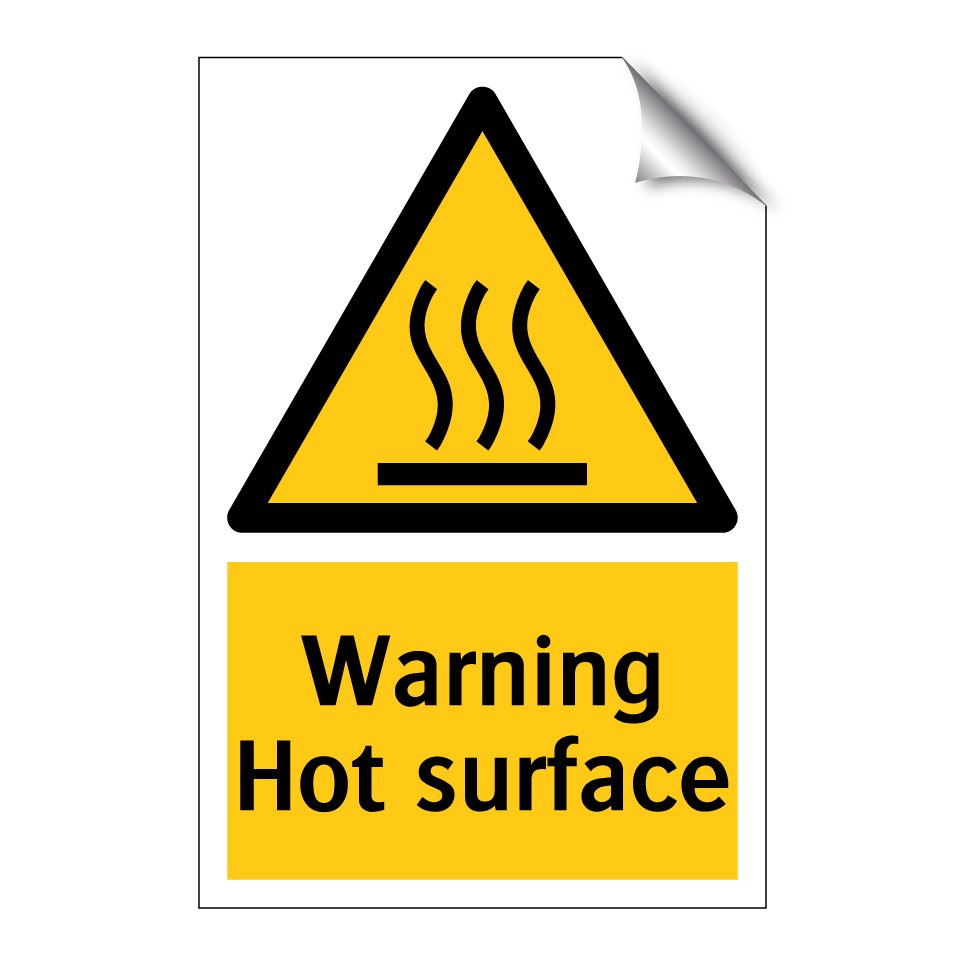 Warning Hot surface