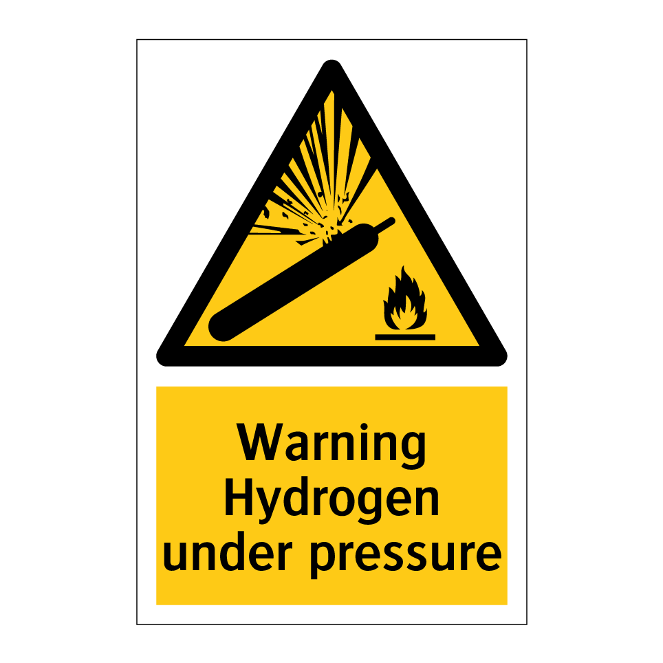 Warning Hydrogen under pressure