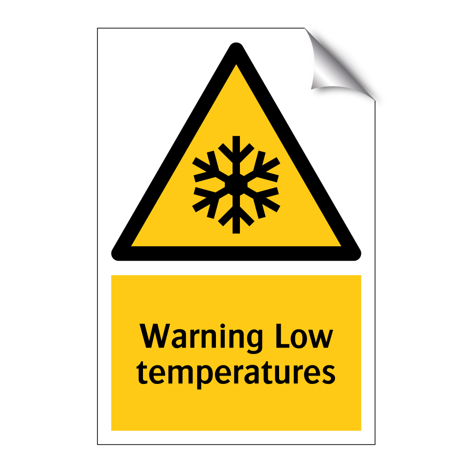 Warning Low temperatures