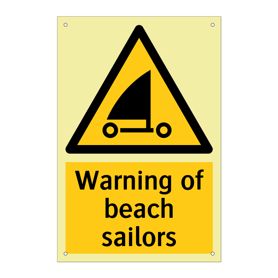 Warning of beach sailors