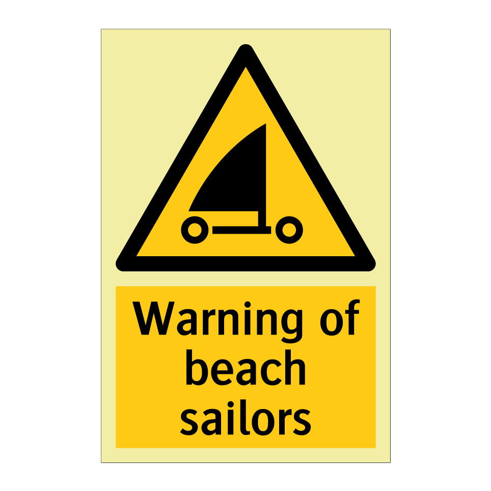 Warning of beach sailors