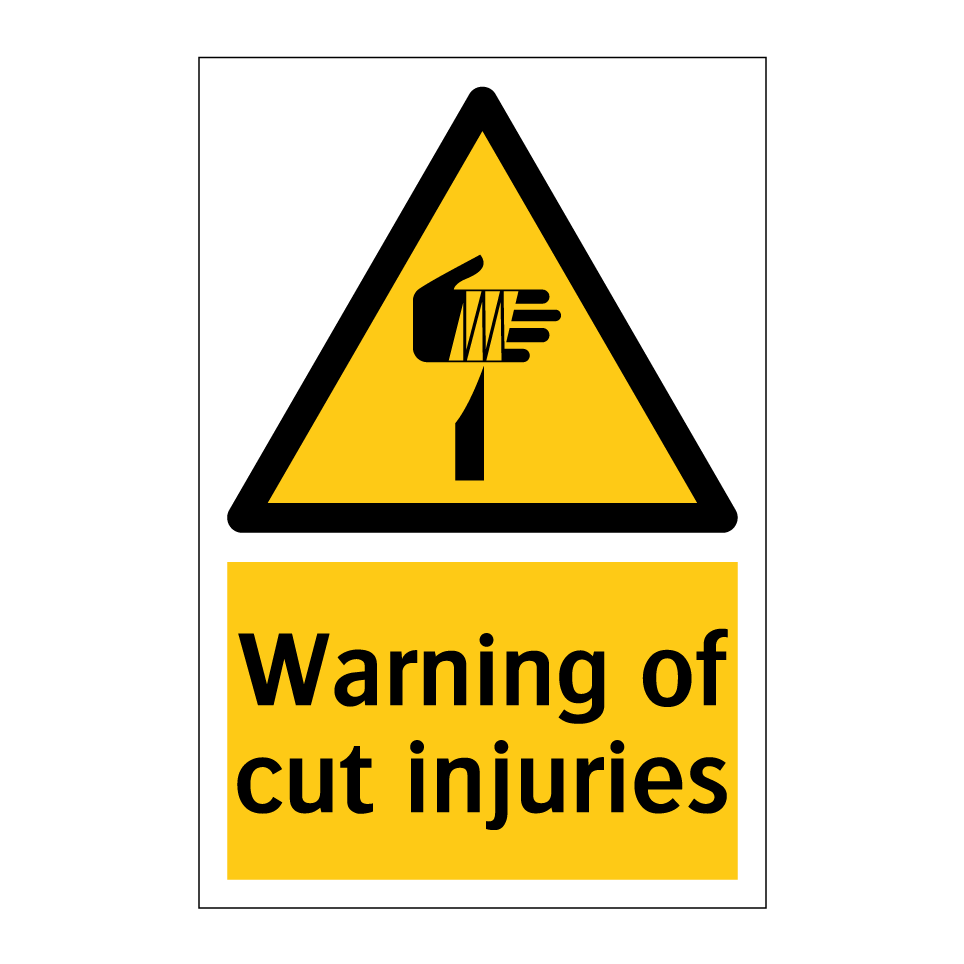 Warning of cut injuries