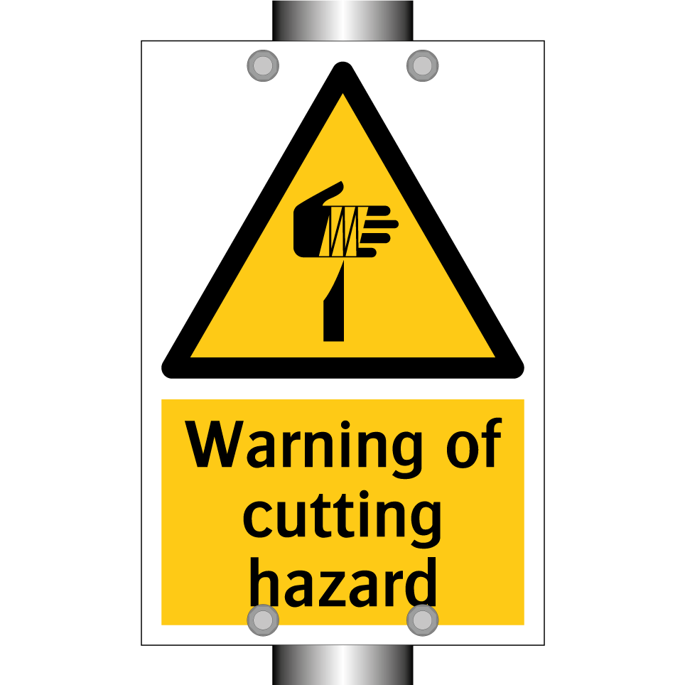 Warning of cutting hazard