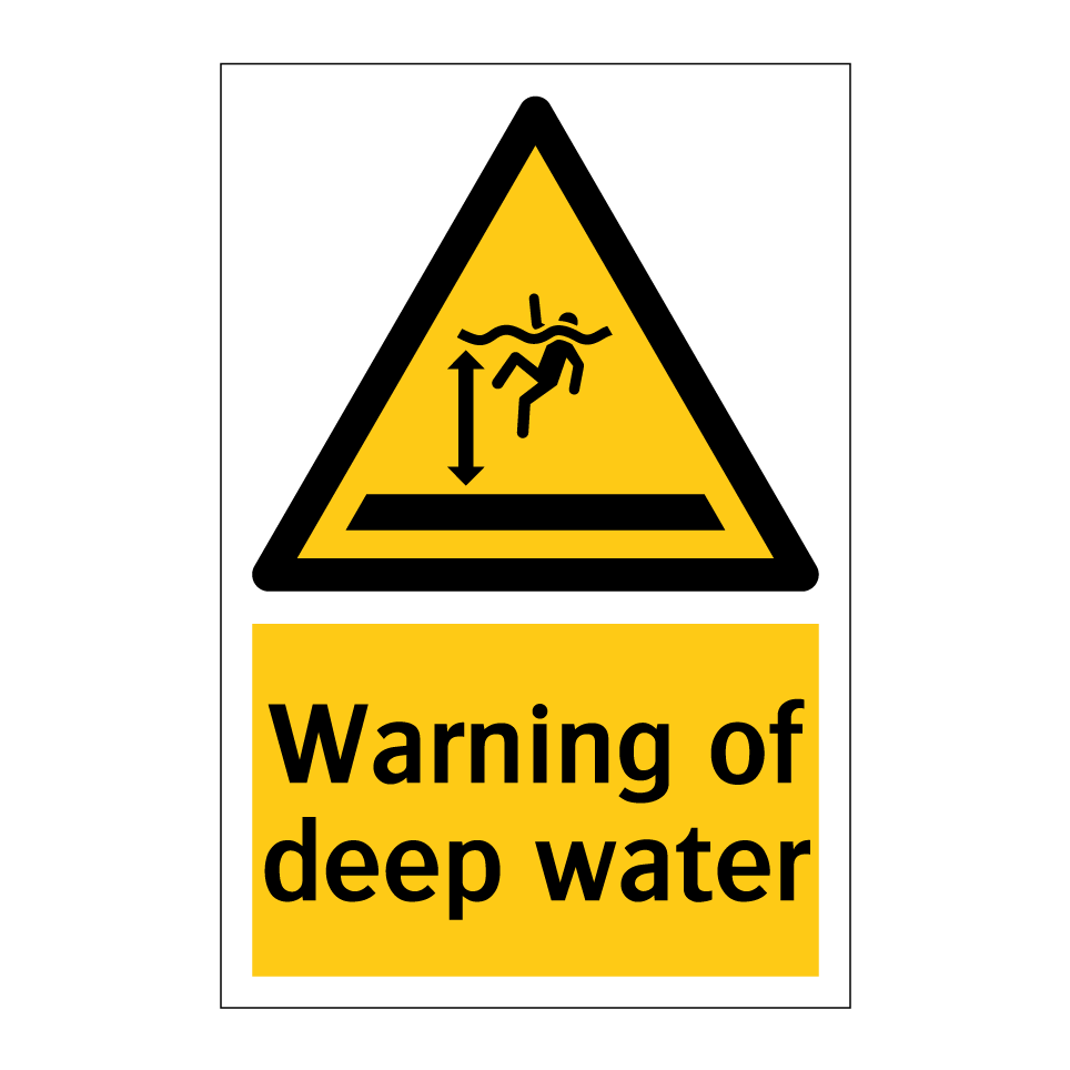 Warning of deep water