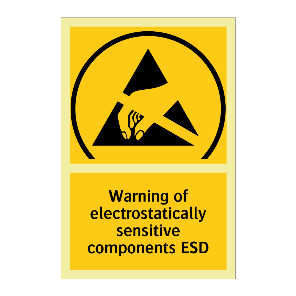 Warning of electrostatically sensitive components ESD