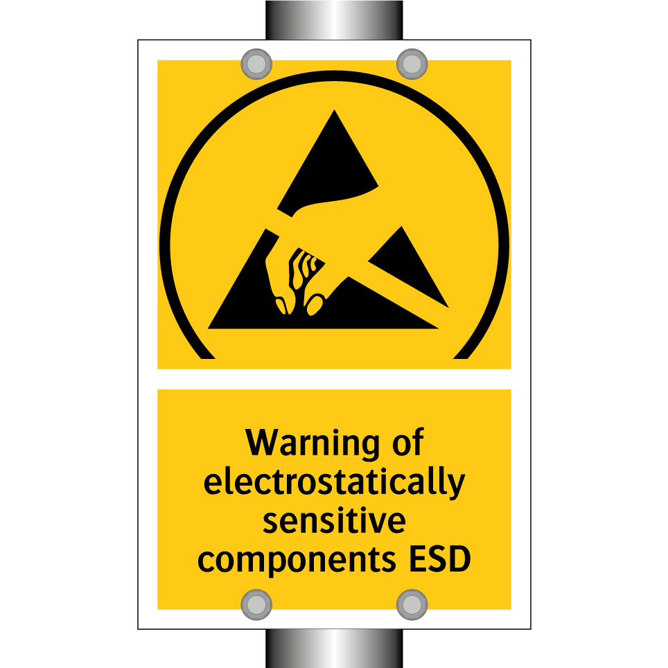 Warning of electrostatically sensitive components ESD