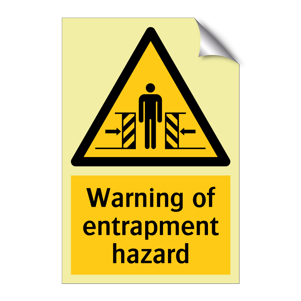 Warning of entrapment hazard