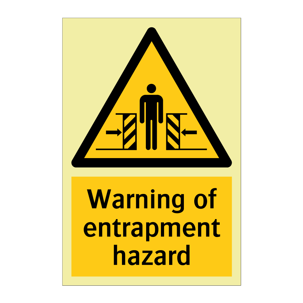 Warning of entrapment hazard