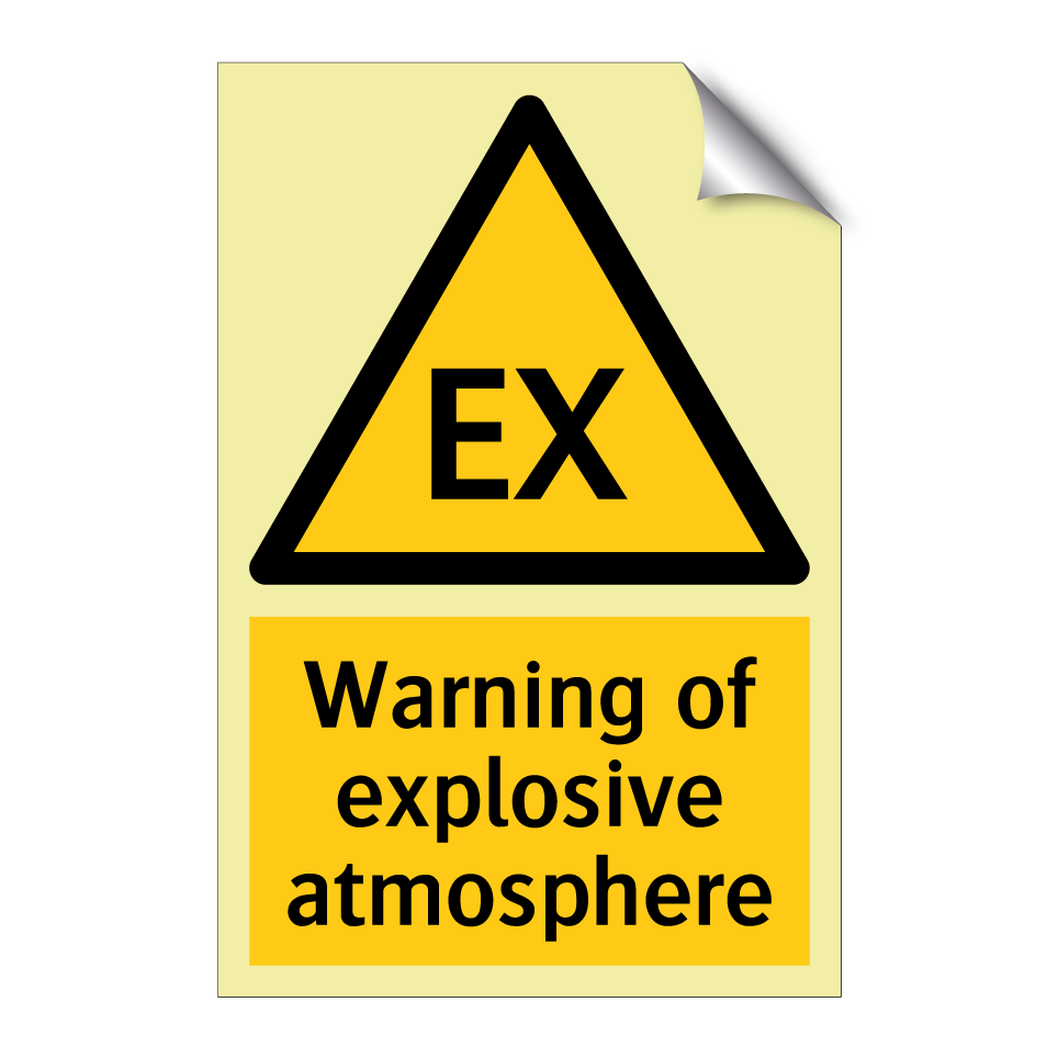 Warning of explosive atmosphere