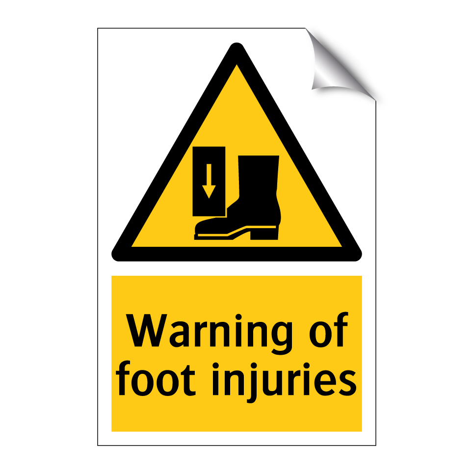 Warning of foot injuries