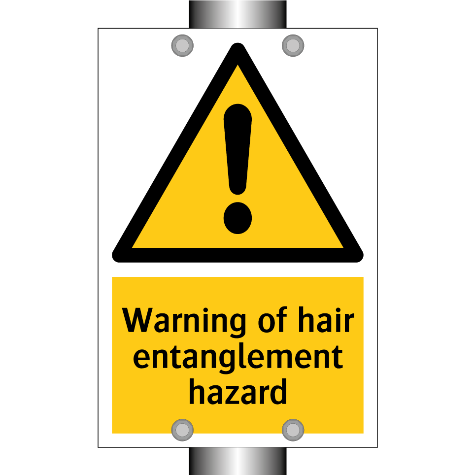 Warning of hair entanglement hazard