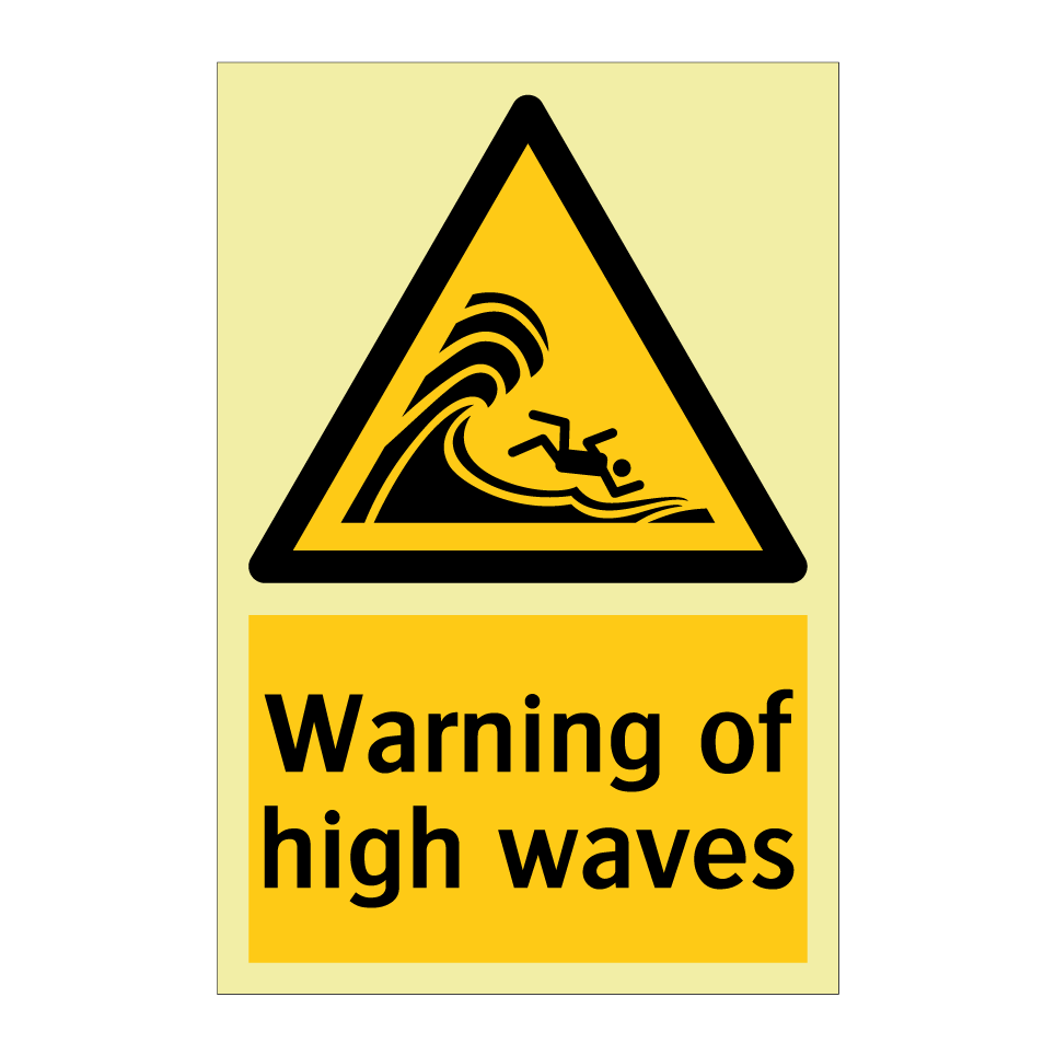 Warning of high waves