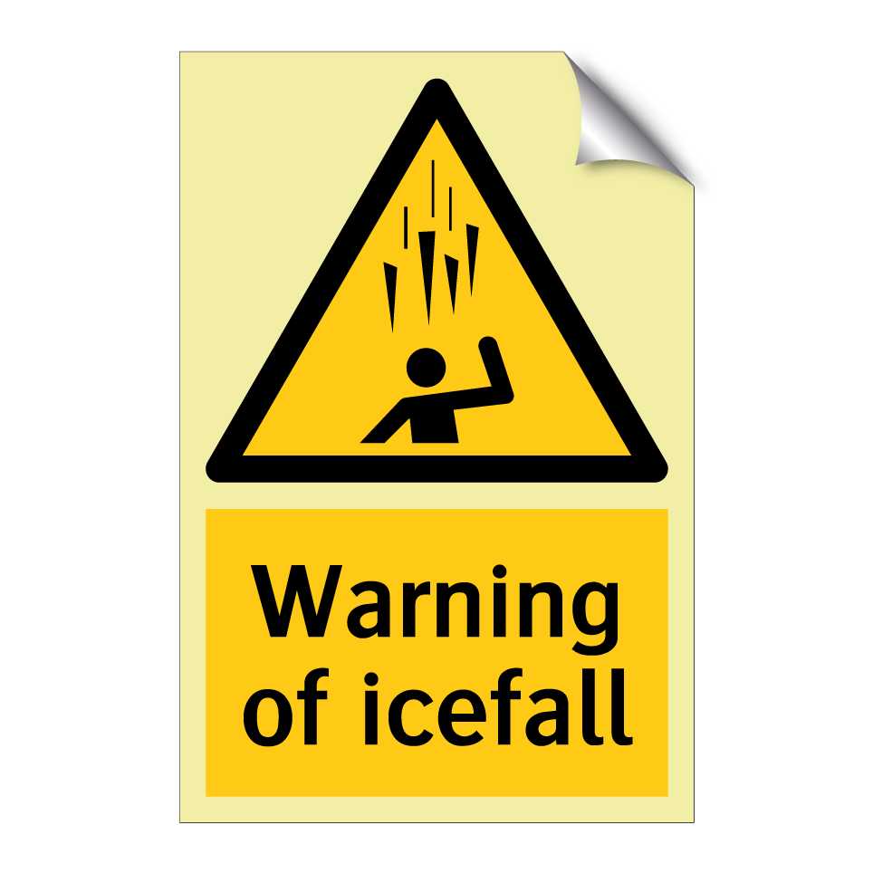 Warning of icefall