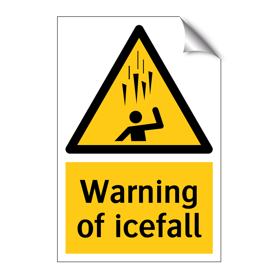 Warning of icefall