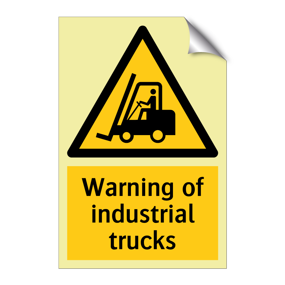 Warning of industrial trucks