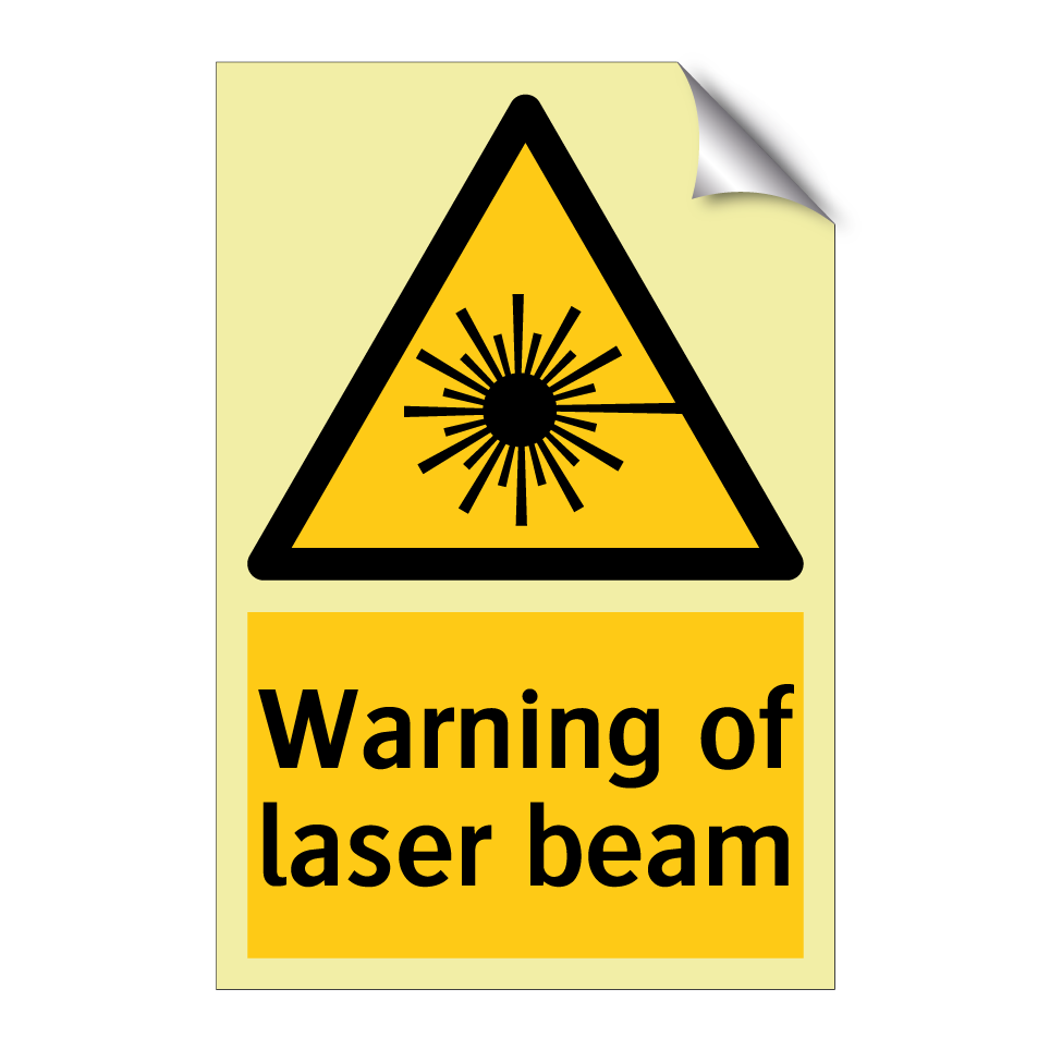Warning of laser beam