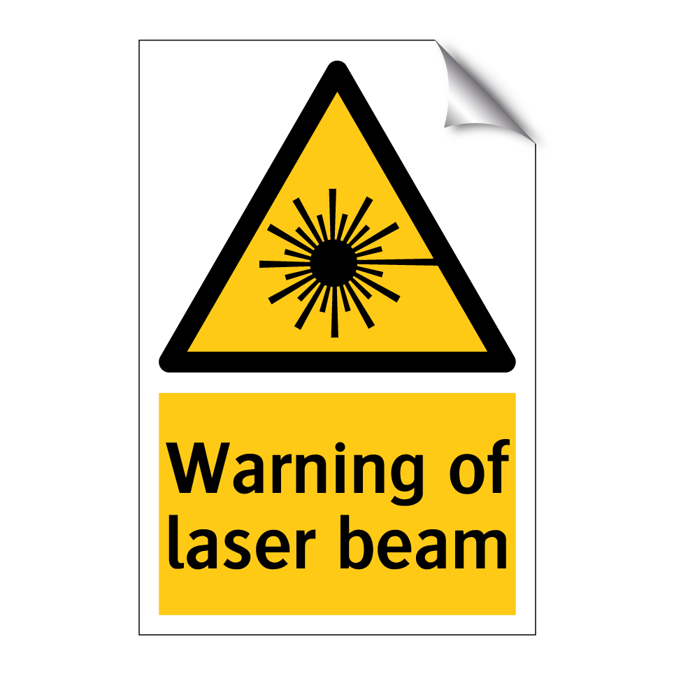 Warning of laser beam