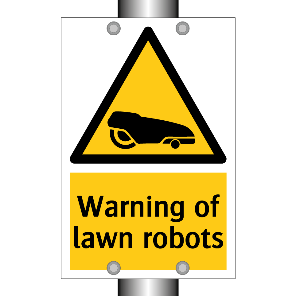 Warning of lawn robots
