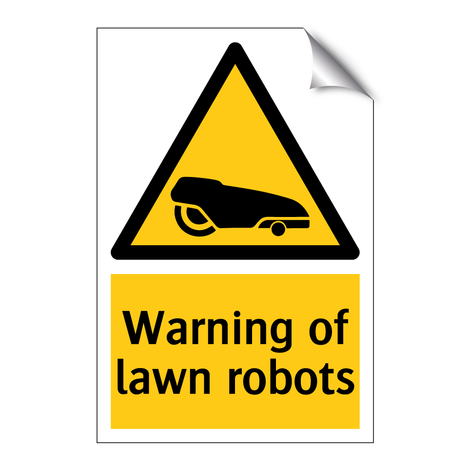 Warning of lawn robots