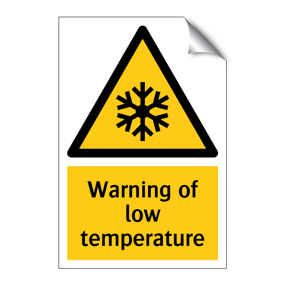Warning of low temperature