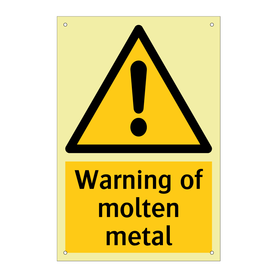 Warning of molten metal