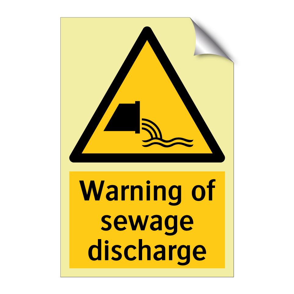 Warning of sewage discharge