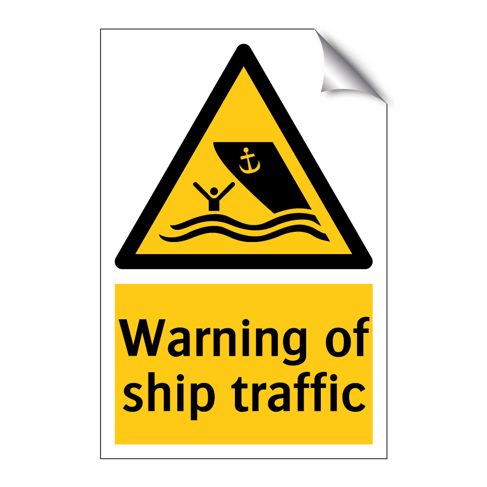 Warning of ship traffic