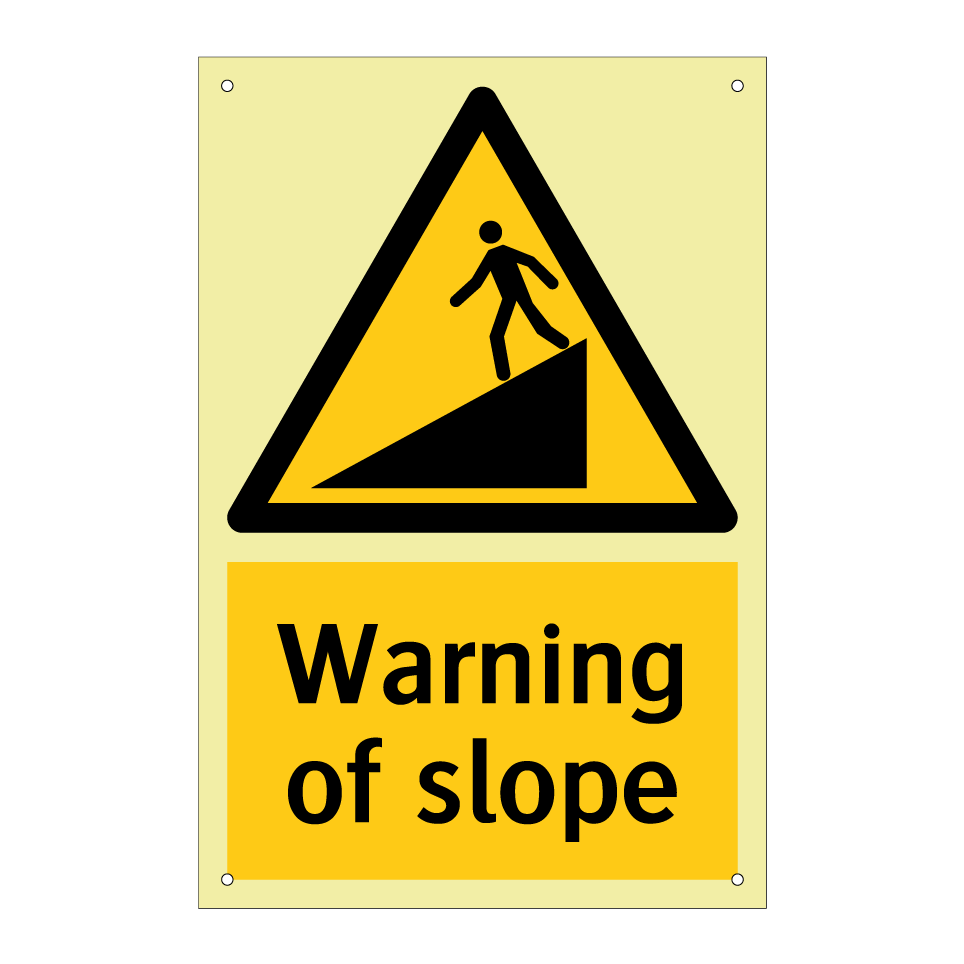 Warning of slope