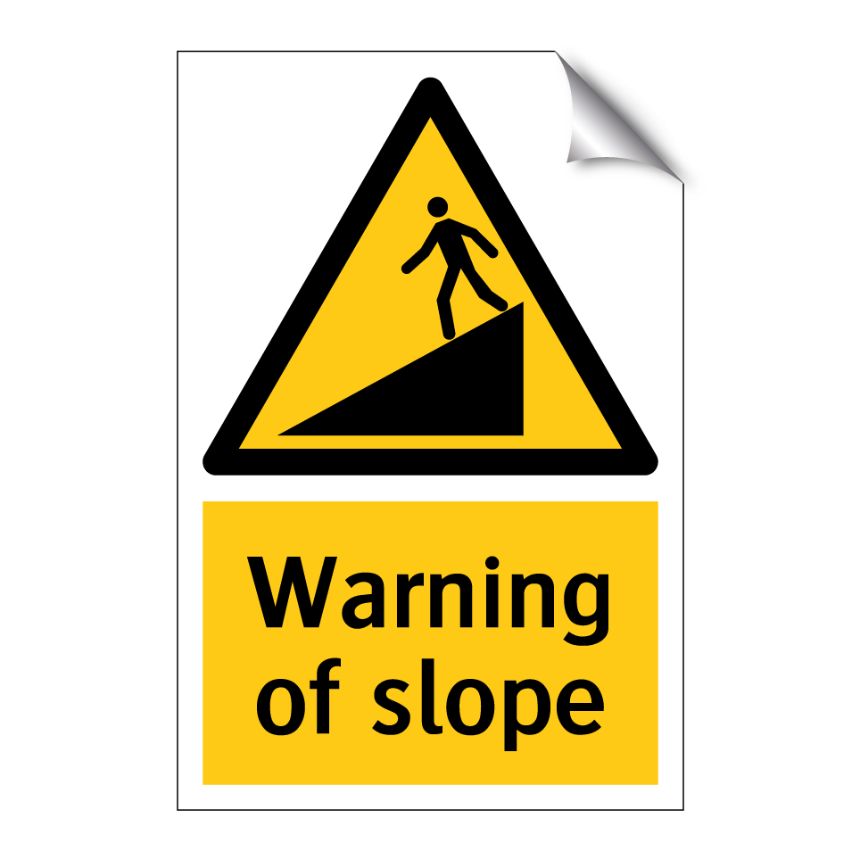 Warning of slope