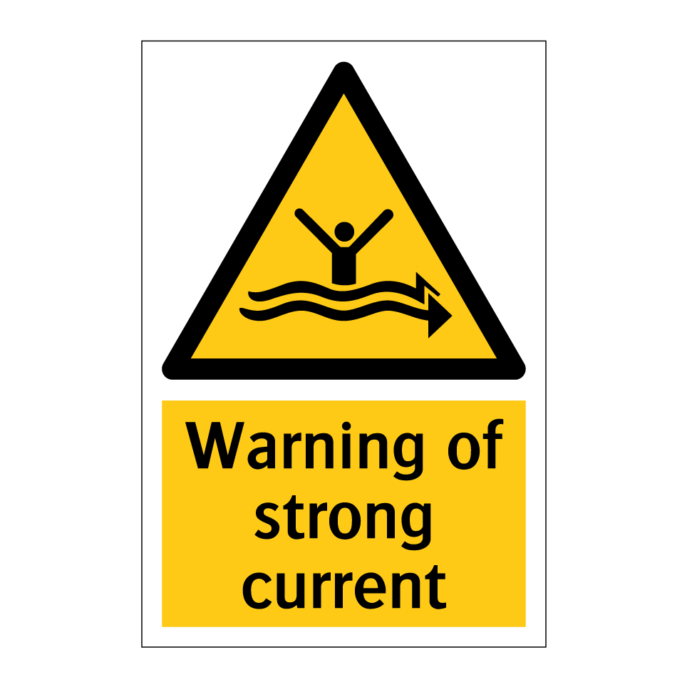 Warning of strong current
