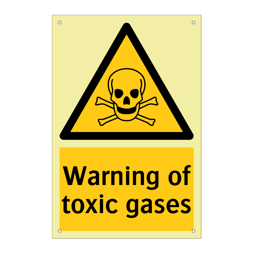 Warning of toxic gases