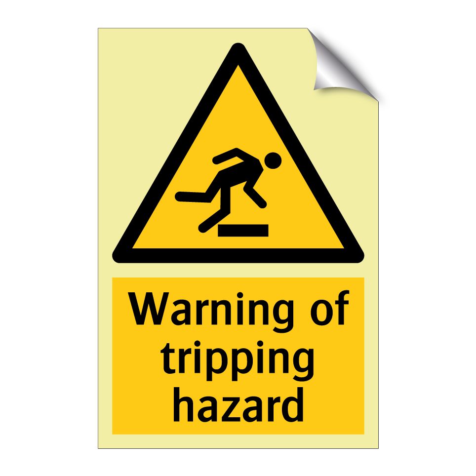 Warning of tripping hazard