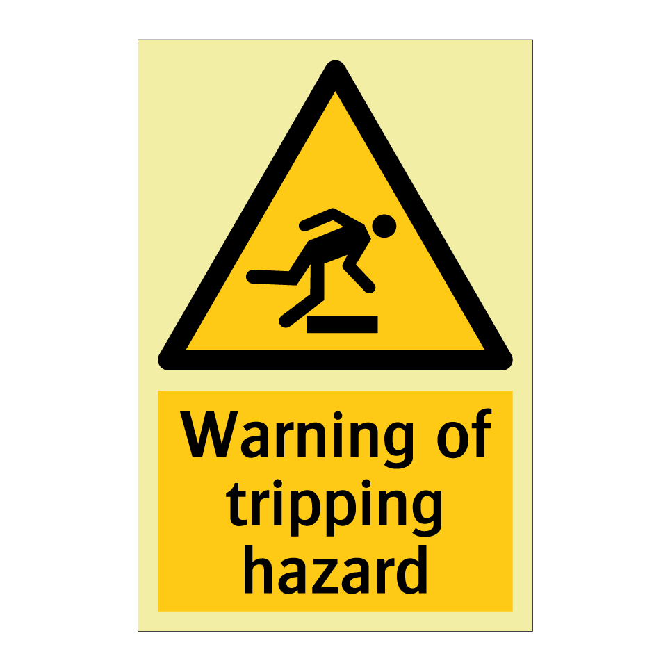 Warning of tripping hazard