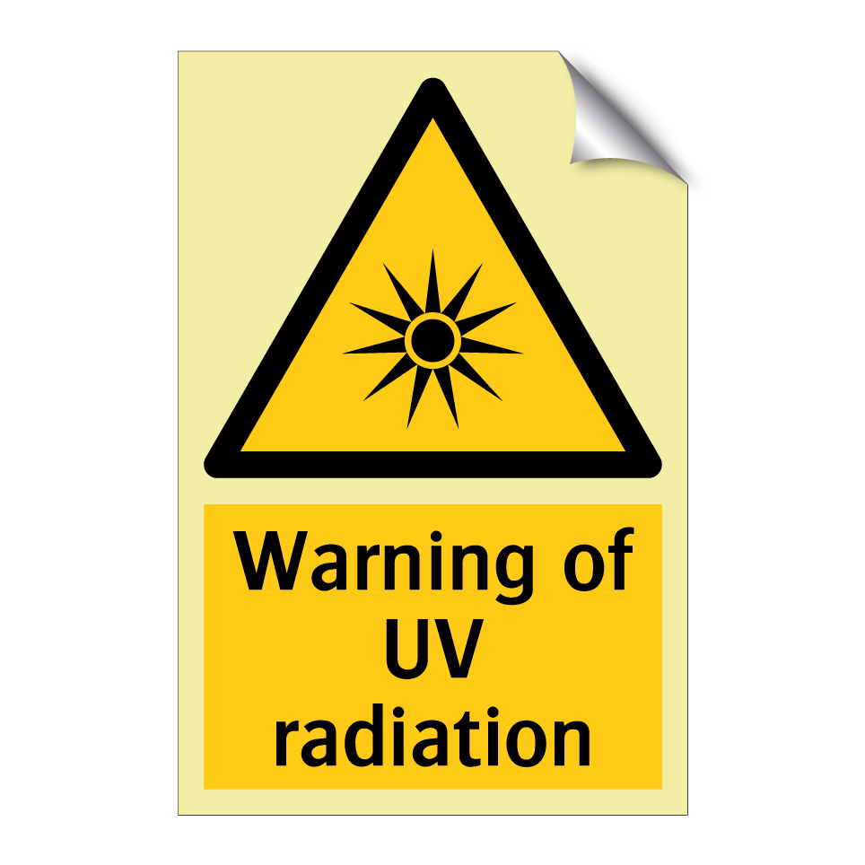 Warning of UV radiation