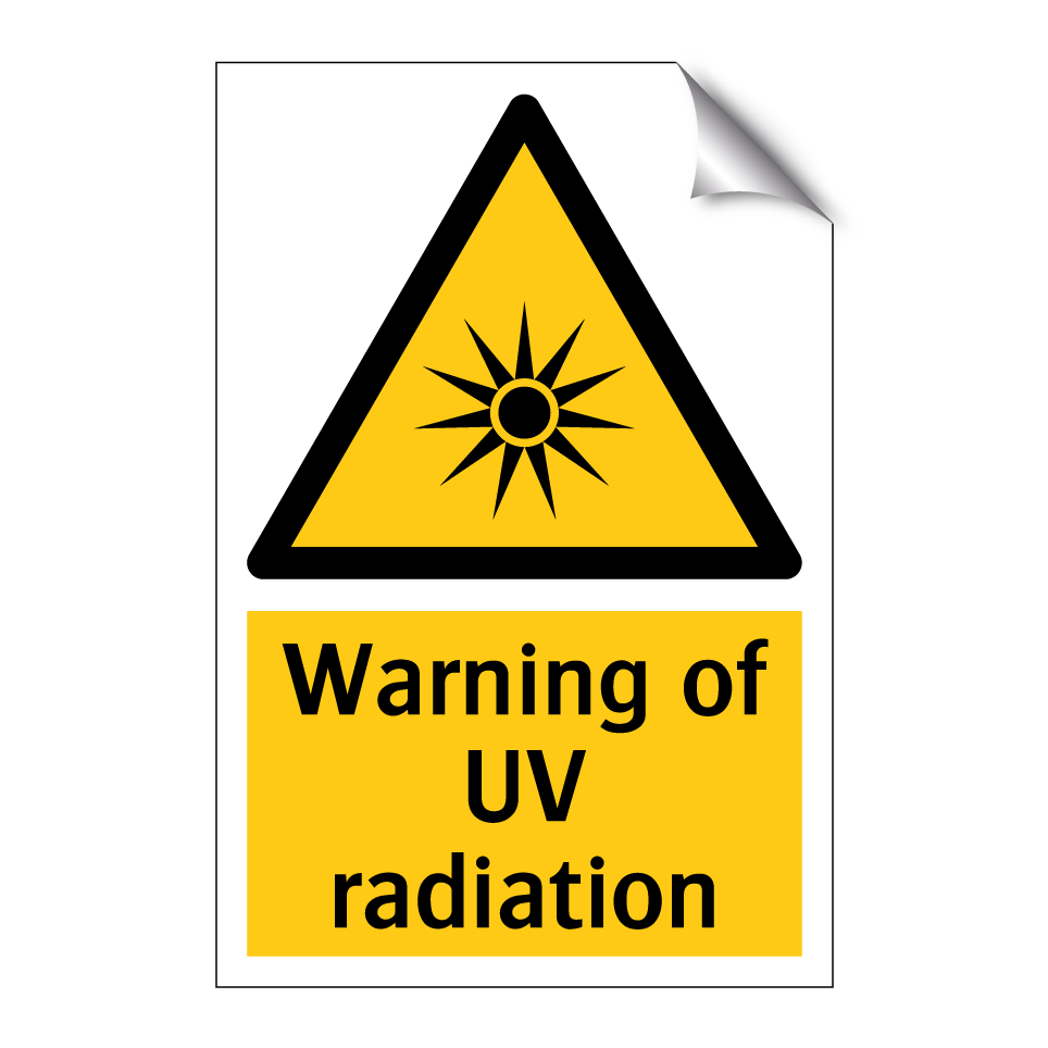 Warning of UV radiation