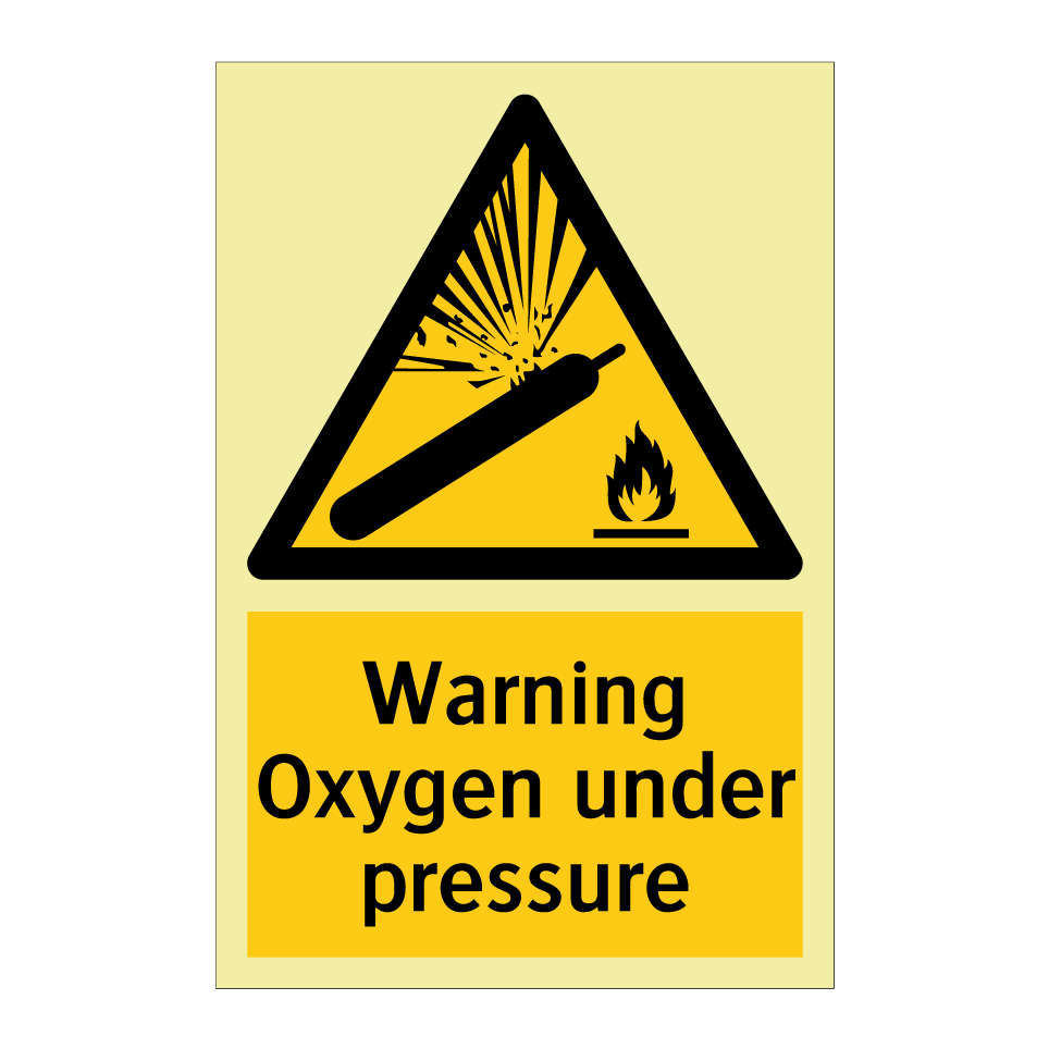 Warning Oxygen under pressure