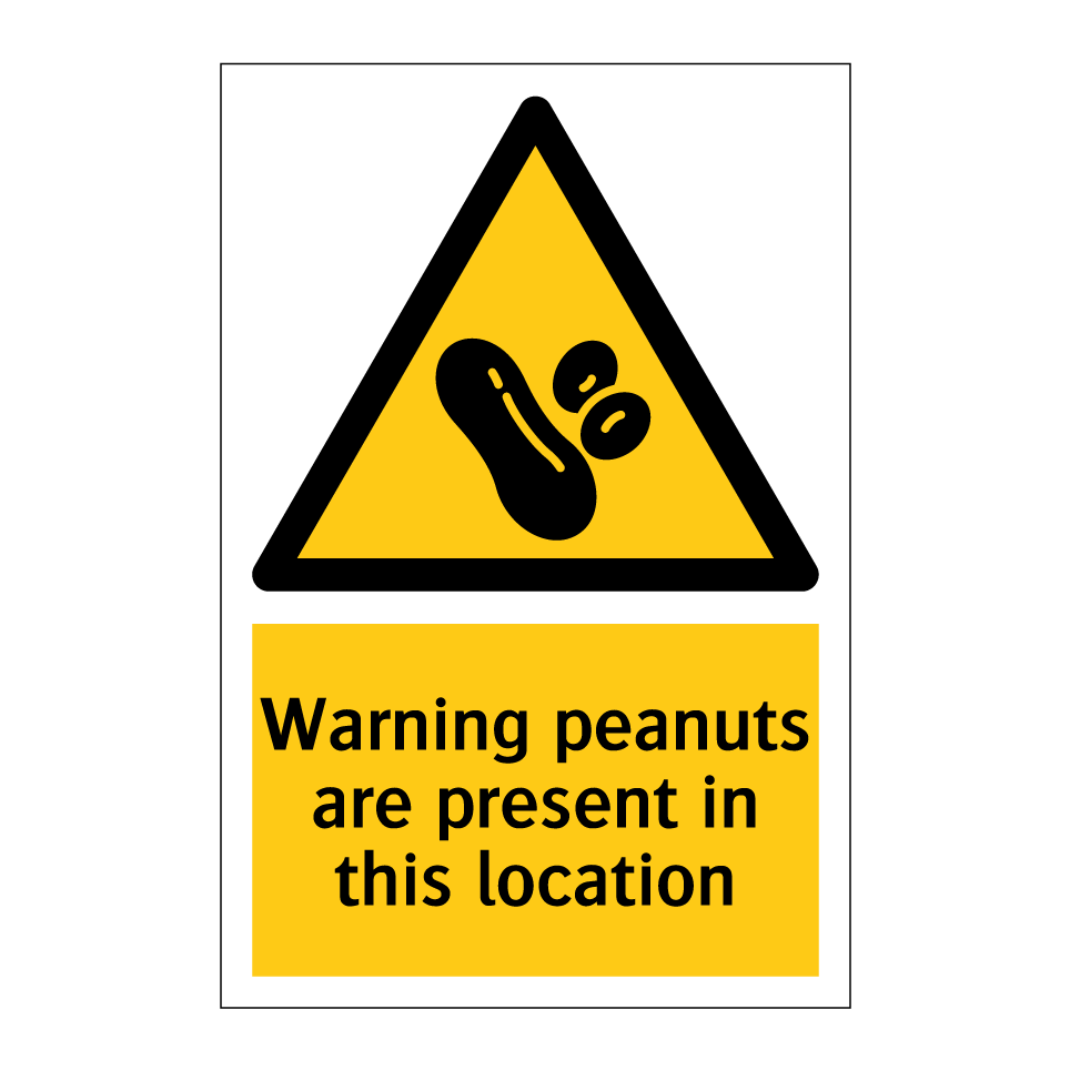 Warning peanuts are present in this location