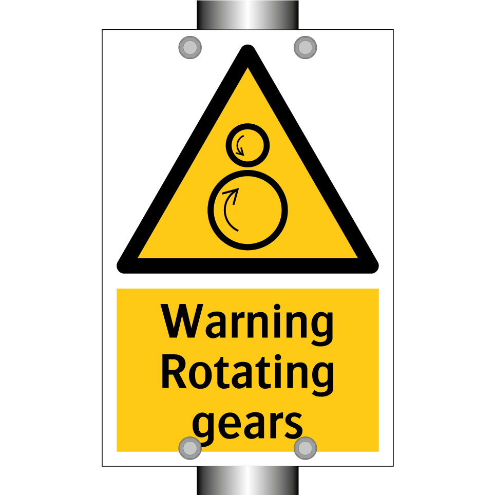 Warning Rotating gears
