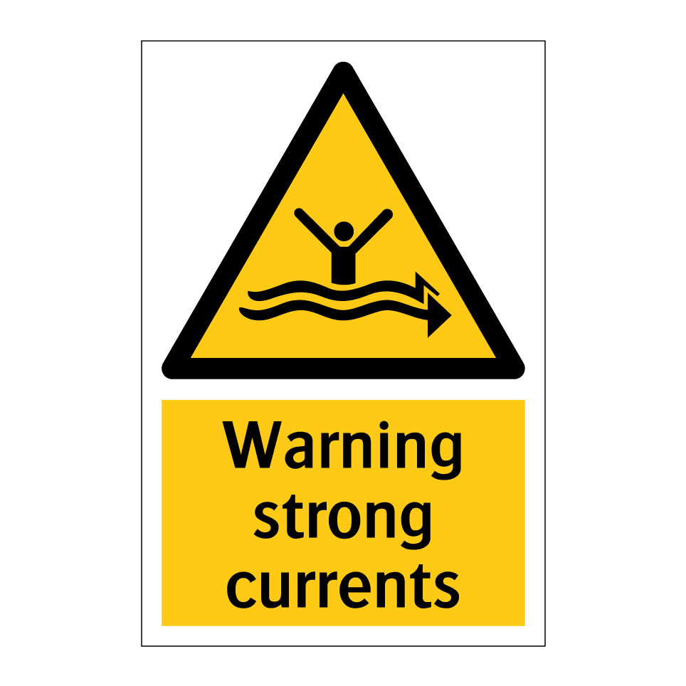 Warning strong currents